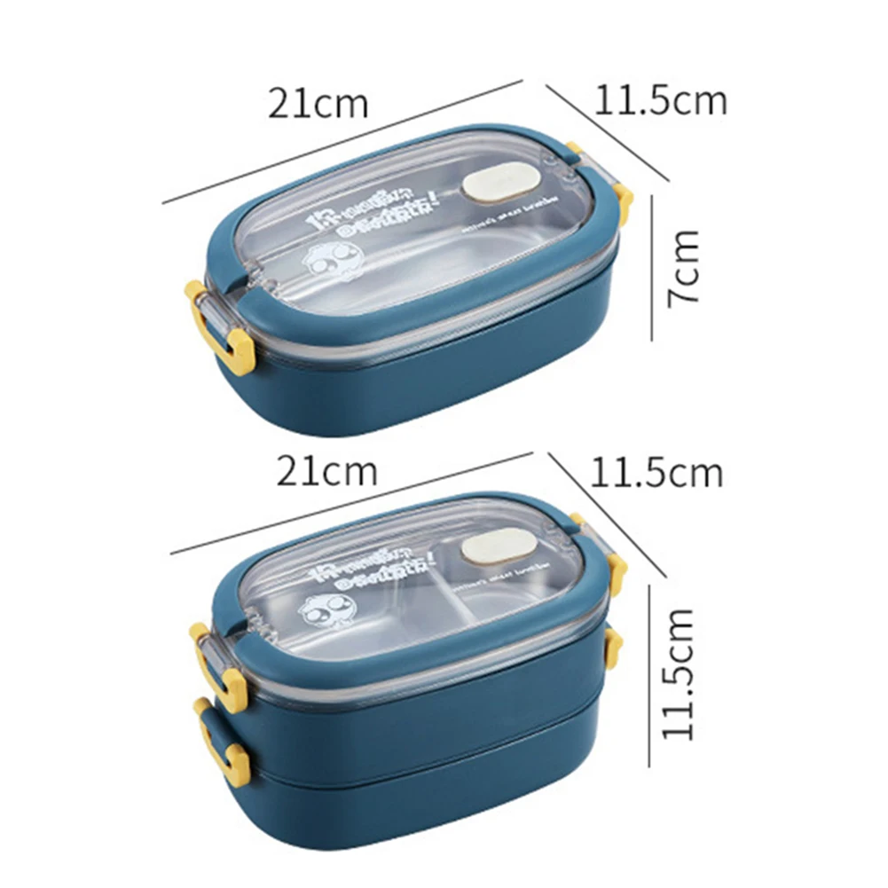

1/2-Tiers Portable Lunch Box Office Worker Sealed Bento Picnic Box Large Capacity Student Children Food Container
