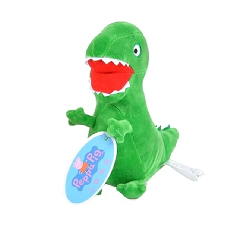 Dinosaur 2 шт./компл. Пеппа свинка Джордж» плюшевые игрушки, плюшевые игрушки, Семья игрушка свинка фигурку Семья куклы рождественские игрушки для детей, подарок - Цвет: Dinosaur