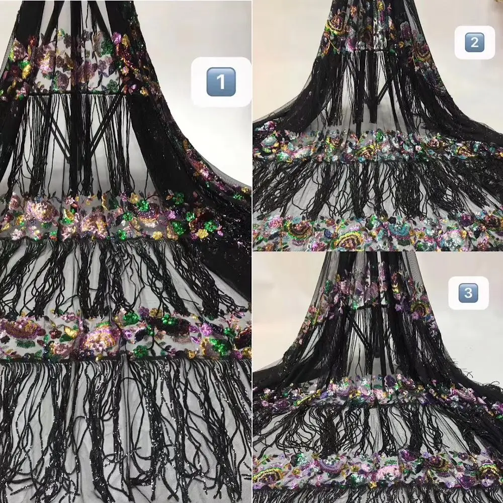 

NaXiu French Lace Fabric 3D Flow comb African Tulle Lace Fabric With Sequins African Lace Fabric For Wedding