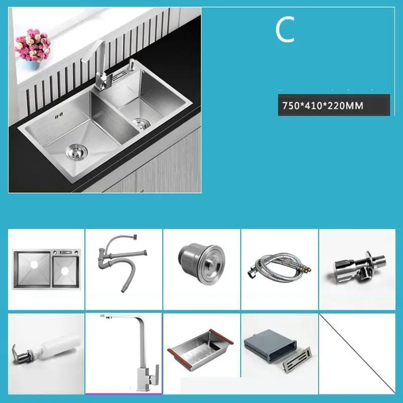 Number 16 Dissipador Zlewozmywak Keuken Gootsteen Banheiro Acero Inoxidable кухня Cuba Pia Cozinha Fregadero De Cocina раковина для мытья посуды - Цвет: Number 16