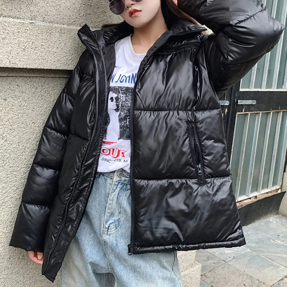 Хлопковая стеганая куртка женская модная повседневная осенне зимняя тонкая