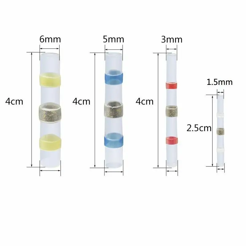 400 шт. уплотнение тепловые Hrink Sodering втулка стыковые клеммы электрические провода