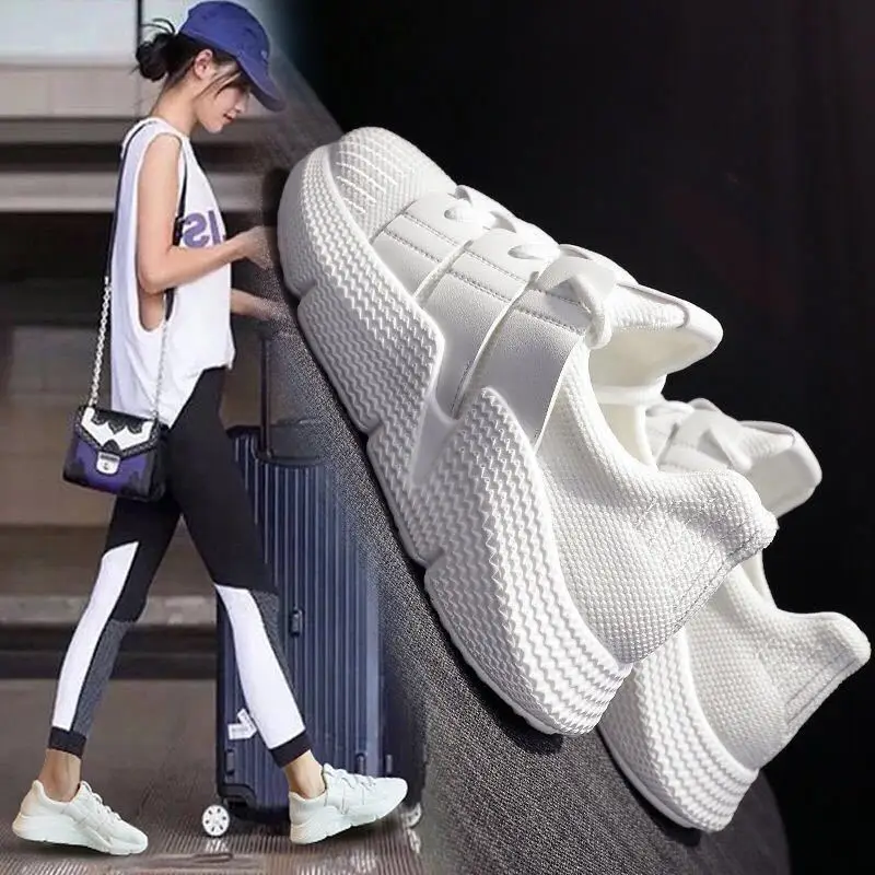 

Black sports shoes women 2021 new all-match student casual breathable running shoes white women's shoes