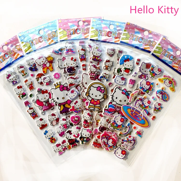 Stickers 10 Sheets 3D Puffy Bubble Cartoon Peter Pan Spider Animal Waterpoof DIY PVC Scrapbook Gifts For Kids | Игрушки и хобби