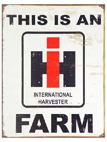 

International Harvester Farm Farmall Tractor Barn Retro Vintage Look Metal Tin Sign 8x12in