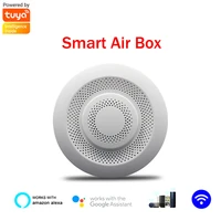 tuya wifi smart air box carbon dioxide detector co2 gas sensor formaldehyde voc temperature humidity sensor app control
