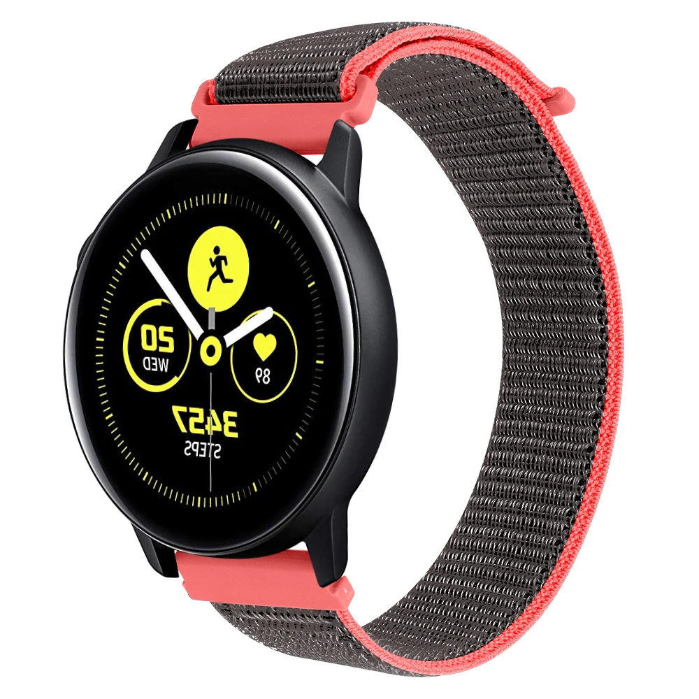 20 мм ремешок для часов Quick Release для samsung Galaxy Watch Active 2 Band Galaxy 42 мм ремешок Classic gear S2 спортивные часы с нейлоновым ремешком