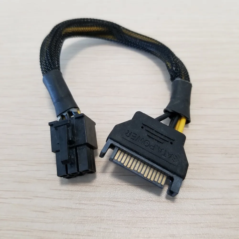 Кабель удлинитель с 6 контактным штекером на SATA 20 см|Компьютерные кабели и