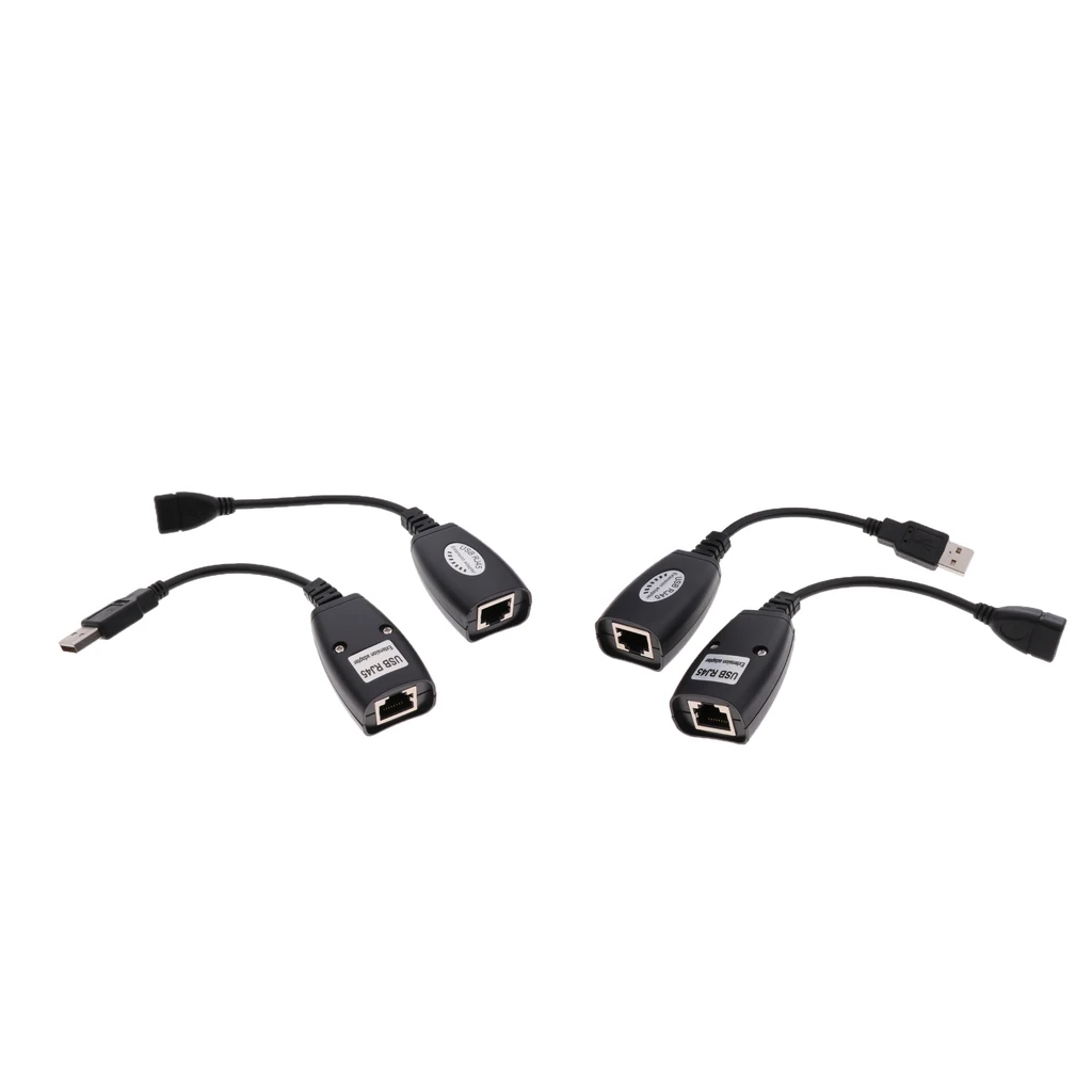 2 пары USB2.0 к RJ45 Lan Удлинительный Кабель Сетевой удлинитель адаптер Усилитель |