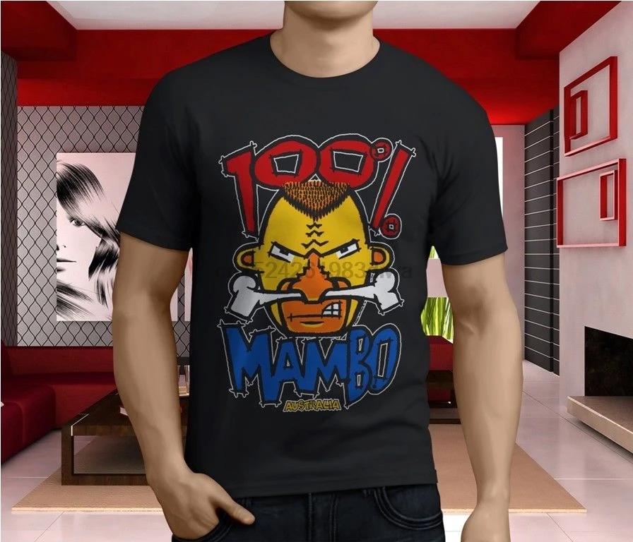 

New Popular Mambo Austalia Mens Black T-Shirt Size S-3XL