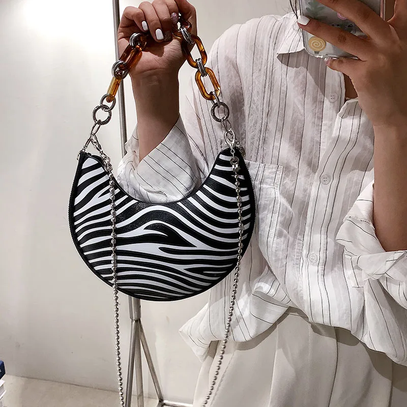 

DikizFly Half Moon Women Bags Trending Designer Crossbody Bags Ladies Chains Totes Women's Handbags Female Purses Shoulder Bag