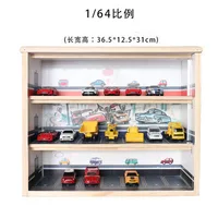 1:64 Model Car Storage Cabinet Parking Stop Display Box Children Kids Toy Simulaton Scene Diy Garage Building