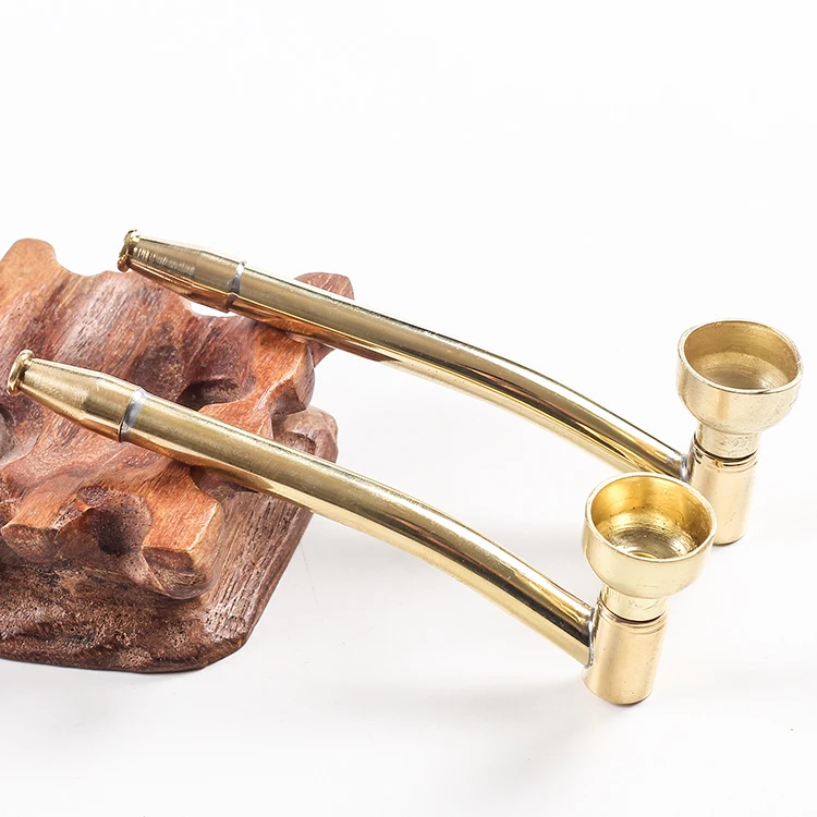 Новинка 1 шт. винтажные дымовые металлические медные W трубки портативные