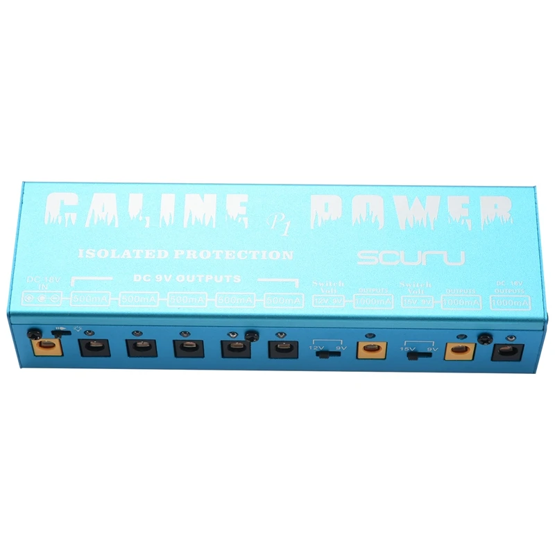 

Caline P1 Isolated Power Supply 18V 2A 36W Guitar Effects Pedal 8 Isolated Outputs Power Supply P1 Blue Color Guitar Accessories