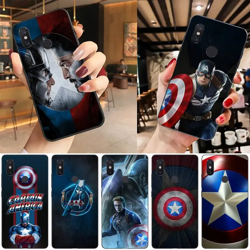 

Captain-of-the-America Phone Case For Redmi 9A 8A 7 6 6A Note 9 8 10 8T Pro Max 9 K20 K30 K40 Pro PocoF3 Note11 5G Case