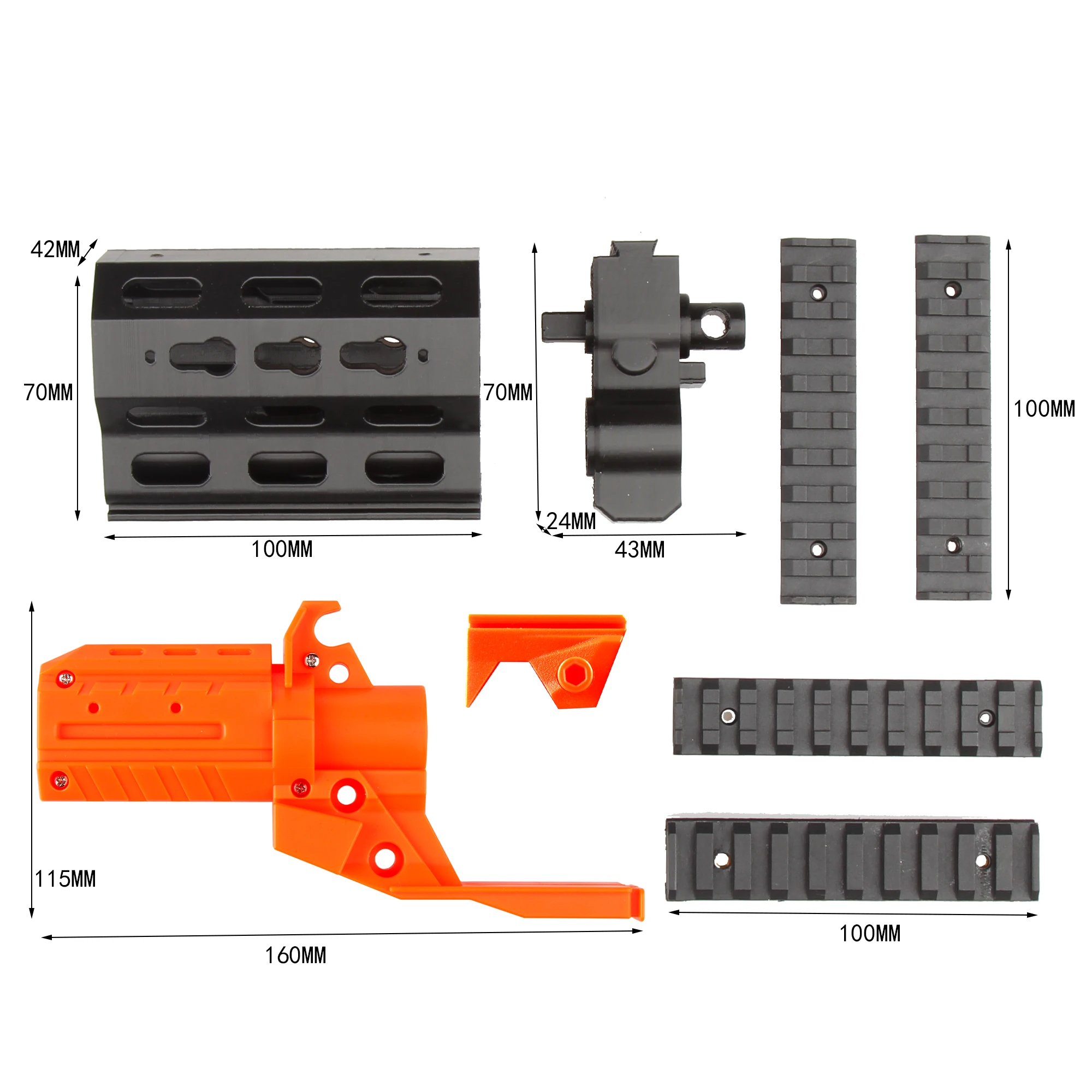 JGCWorker № 174 XCR-L комплект коротких передних трубок для Nerf Stryfe |