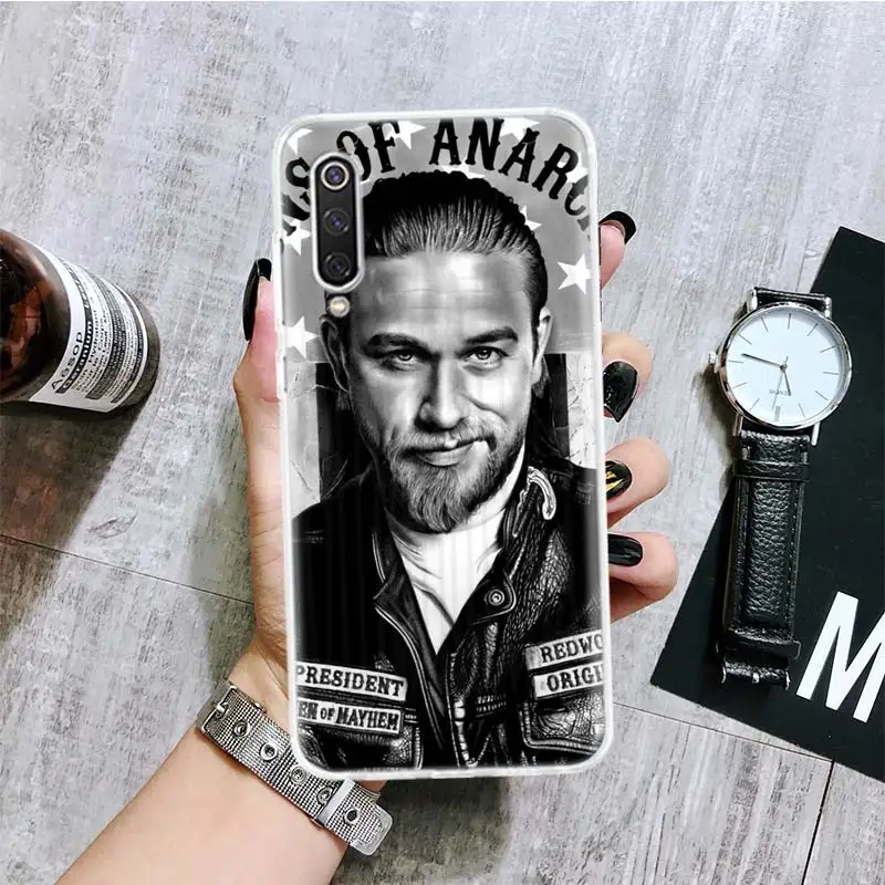 Sons Of Anarchy Black Phone Case For Xiaomi Redmi Note 10 9 8 11 12 Pro 11T 11S 11E 10S 9S 9T 8T 8A 7 6 5 Plus Art Pattern Cover images - 6