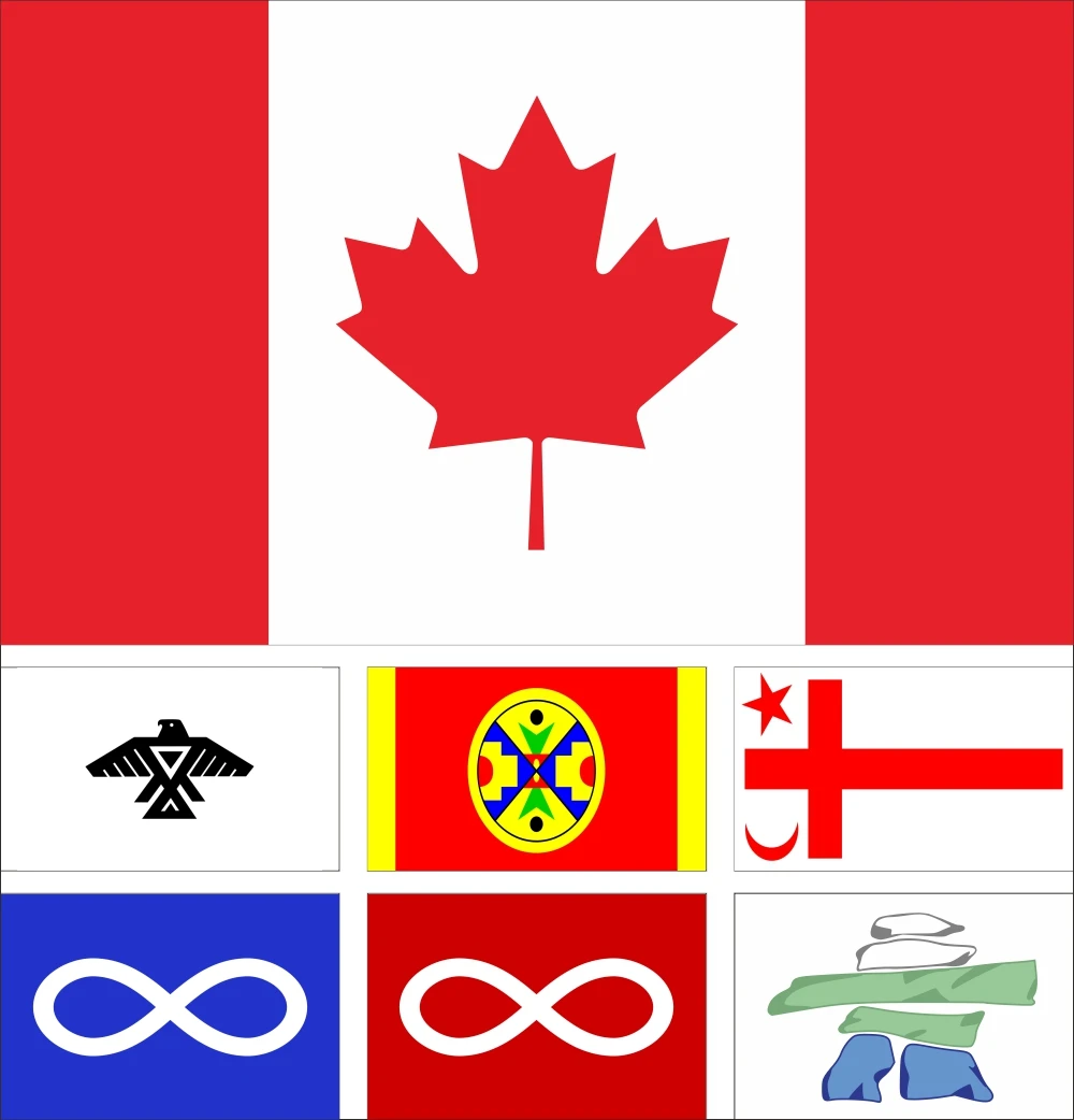 

Флаг Канады для аборигенных людей 3x5 футов, 90x150 см, 100D полиэстер, ирокис, Конфедерация 60x90 см, 21x14 см, анишинированный баннер