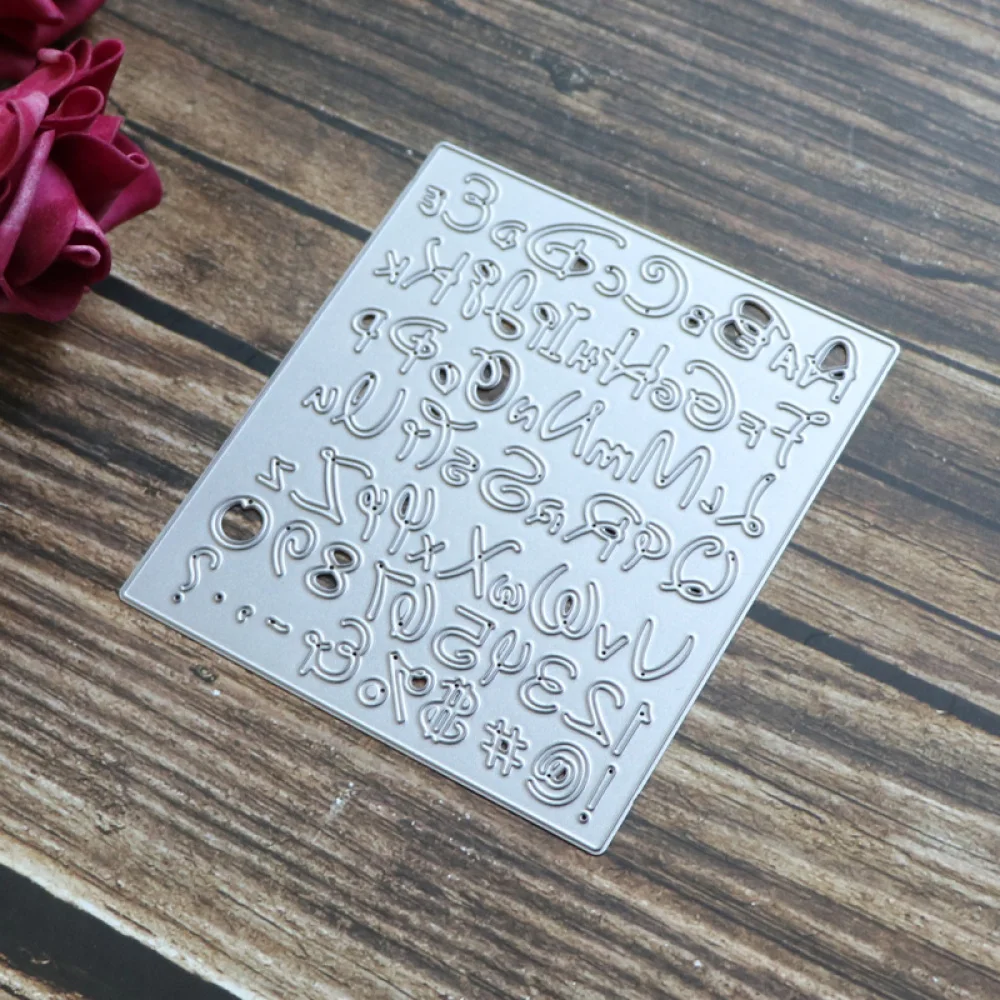 

Rectangle Metal Cutting Dies Italian Alphabet Digital Embossing Scrapbooking Stencil Craft Cut Dies For DIY Card Handmade