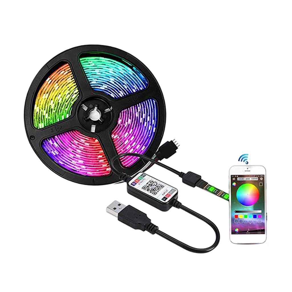

LED Strip Lights TV Backlight 1/2/3/4/5M RGB USB Powered Colored Cing