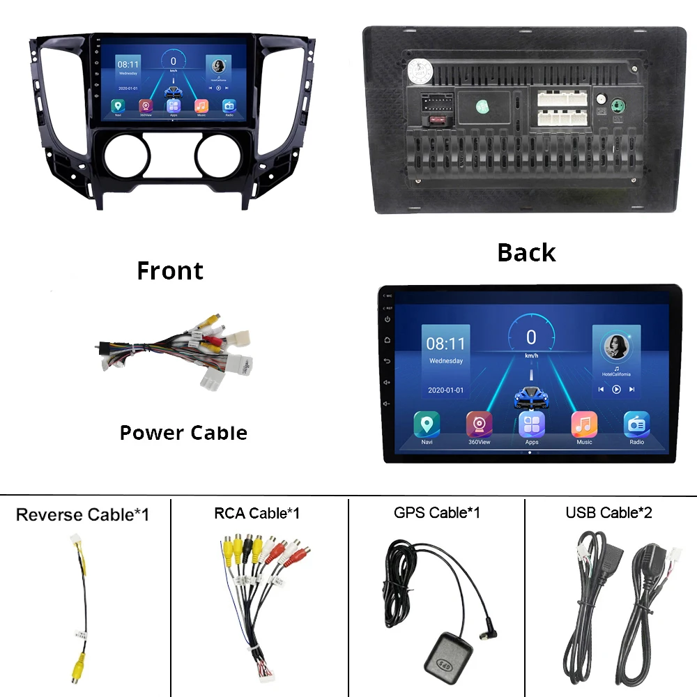 

2DIN Android 9.0 Car Multimedia Video Player For Mitsubishi Triton L200 2015-2019 Car Radio Navigation GPS Stereo 2Din DVD