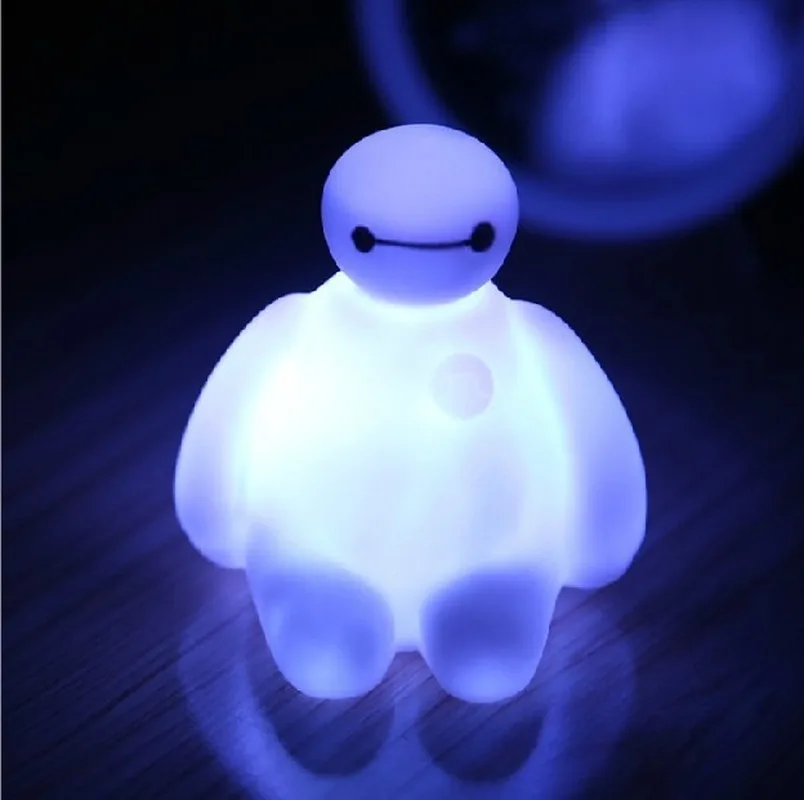 Ночник Big Hero 6 Baymax 7 цветов ночник для спальни украшения стола лампа детский