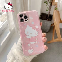 hello kitty protective case cute for iphone13 13pro 13promax 12 12pro max 11 pro x xs max xr 7 8 plus phone silica case cover