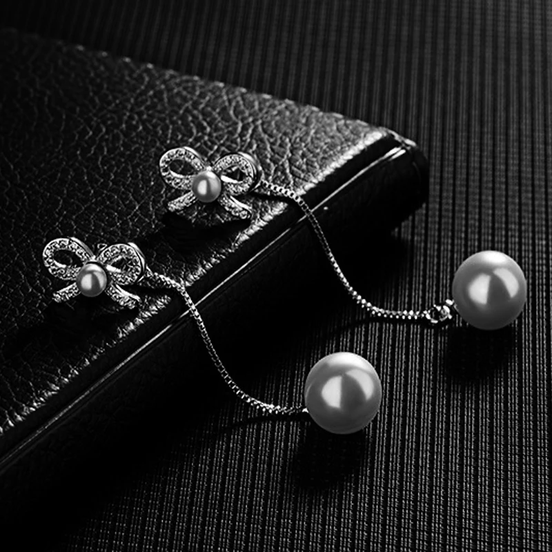 Женские серьги кисточки из серебра 925 пробы с фианитами|Серьги-подвески| |