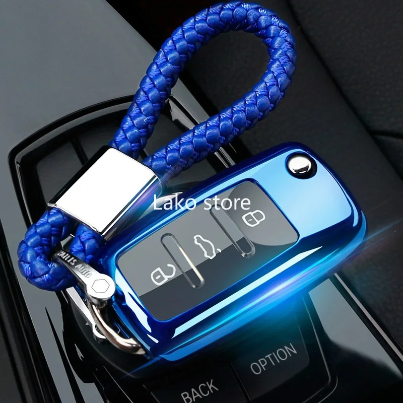 

Надежный Автомобильный ключ крышка чехол для VOLKSWAGEN VW Bora Sagitar Lavida Polo Tiguan Сантана Passat C-TREK ключ чехол для автомобиля синий