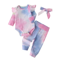 baby clothes infant sets romper bodysuit with pant and headband 3 pcs sets toddler girls clothing children wear
