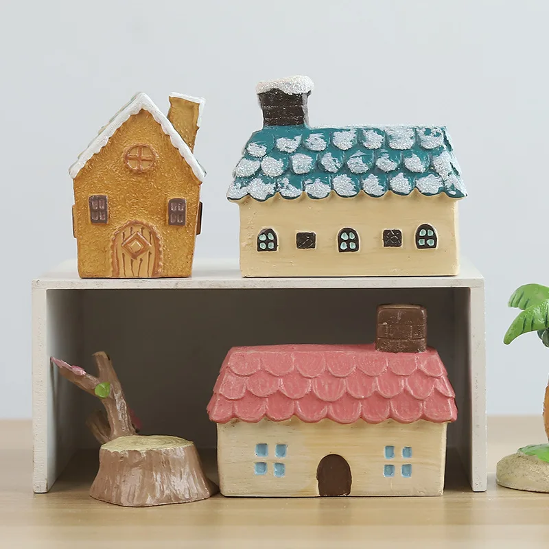 Европейский стиль мини микро пейзаж маленький дом украшение из смолы креативное