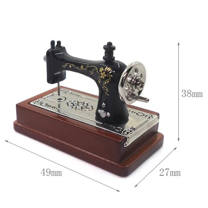 

New 1:12 Dollhouse Miniature Vintage Sewing Machine Model Furniture Accessories