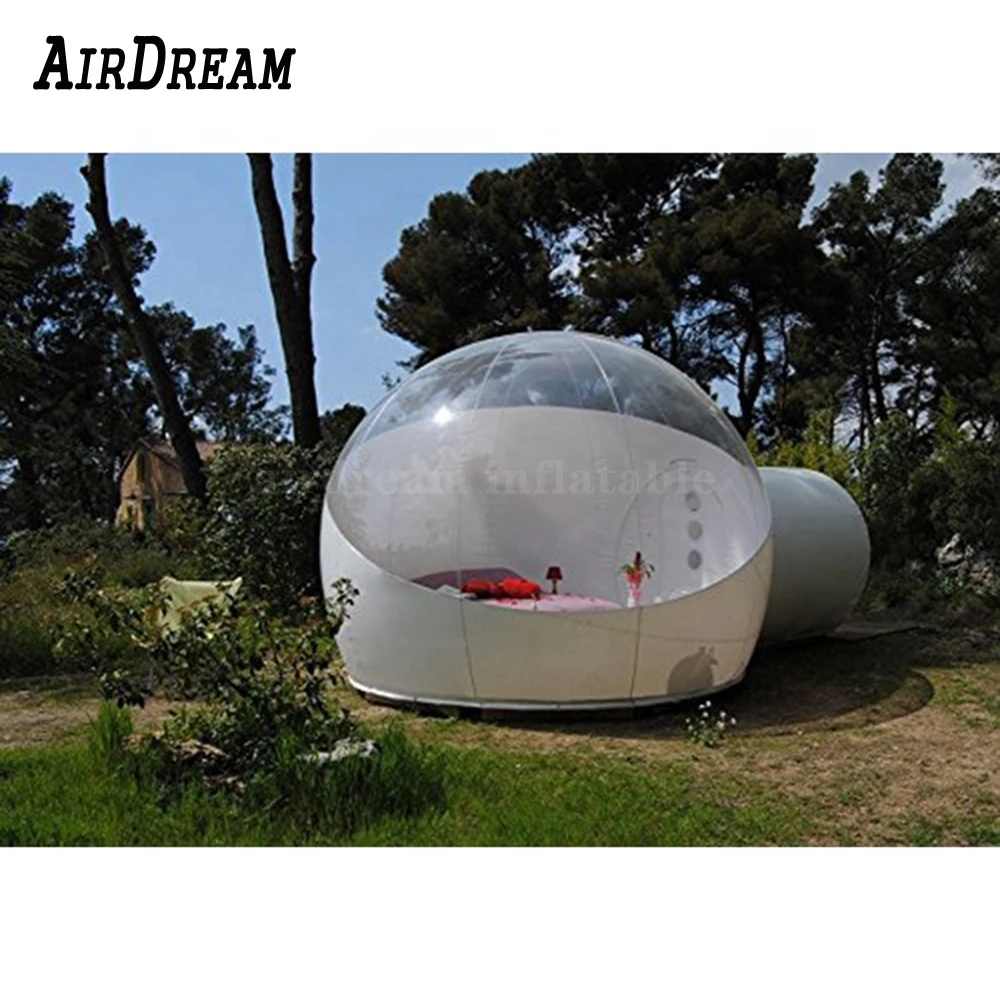 

3/4/5meters dia transparent inflatable Privacy bubble tent,pvc clear air dome house,igloo camping lawn tent with 1 room 1 tunnel