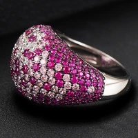 godki jimbora hot trendy luxury rings shiny cubic zircon crystal cz party finger rings for women wedding dubai bridal ring