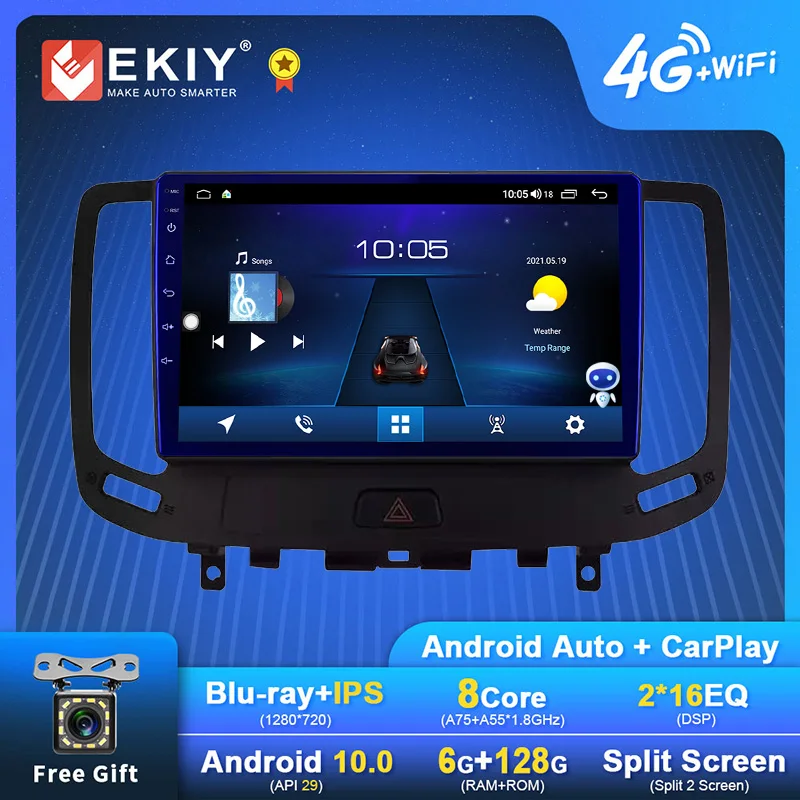 

EKIY S7T Android 10 Car Radio For Infiniti G4 G25 G35 G37 2006-2013 GPS Navigation IPS DSP Carplay Multimedia Player Stereo DVD