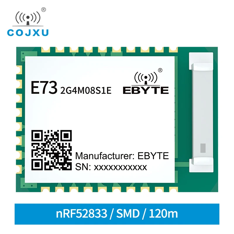 

nRF52833 2.4GHz RF Module BLE 5.1 Mesh Thread ZigBee 8dBm Wireless Transceiver Receiver For UAV Smart Home cojxu E73-2G4M08S1E