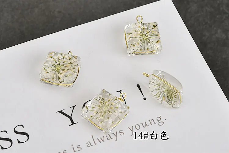 Висячая медная проволока квадратный ручной кристалл сухой цветок бессмертный