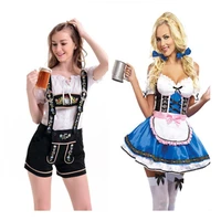 hot dirndl german beer maid costumes women oktoberfest carnival fancy dress up disfraz mujer halloween costume maid dress