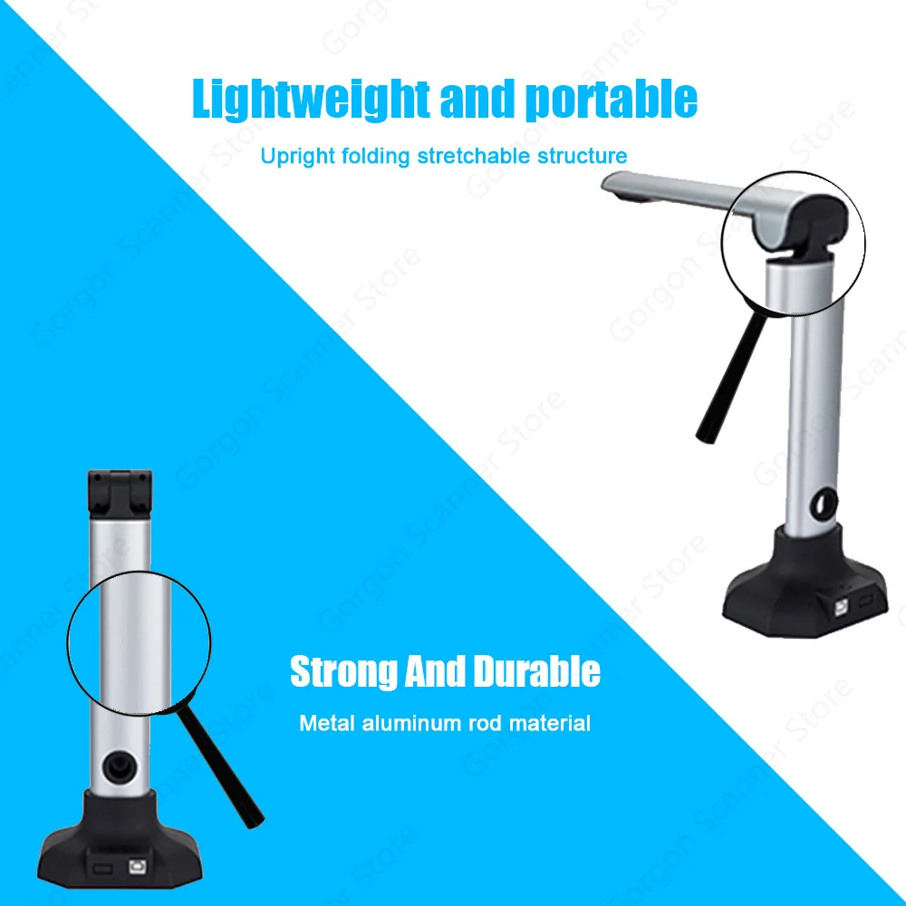 Портативный сканер A3 8 мегапикселей для документов и книг встроенная