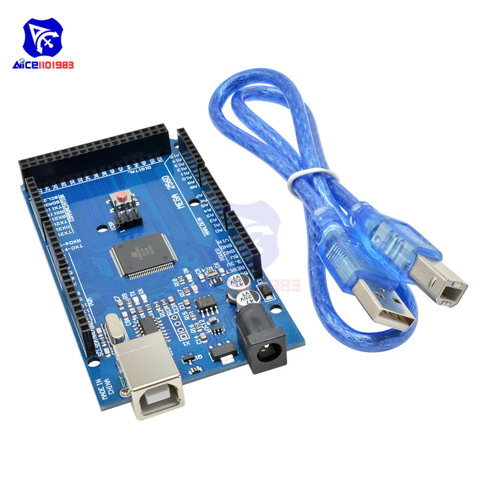 Расширительная плата diymore CH340 MEGA2560 с USB-кабелем типа B для Arduino | Электронные