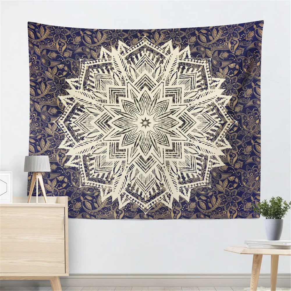 

Indian Hanging Wall Tapestry Mandala Fabric Psychedelic Carpet Large Wall Tapestry Hippie Boho Decor Dorm Wall Cloth Tapestries