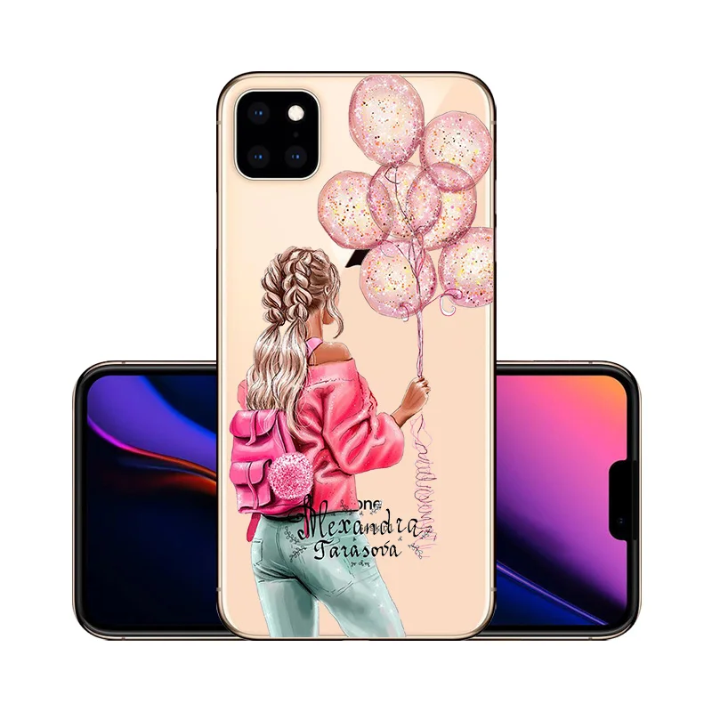 

For iPhone 11 Case Silicon Baby Mom Girl Queen Phone Cover For iPhone 11 12 Pro Max Mini XR X 7 8 Plus XS Max SE 2020 6s Cases