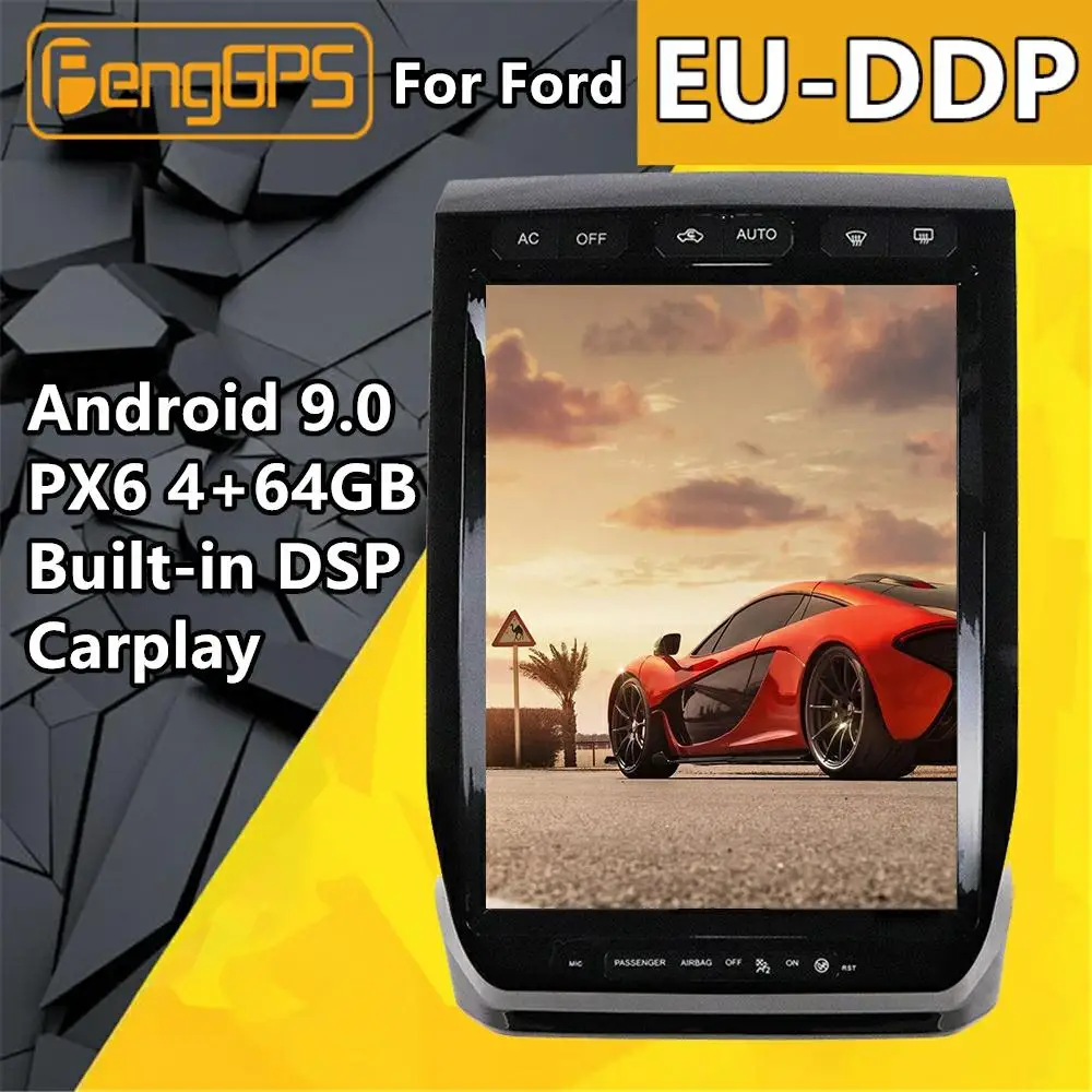 Radio multimedia con GPS para coche, Radio con reproductor, Android 11, unidad principal de navegación, DVD, estéreo, pantalla Tesla, para Ford Raptor F150 2015 - 2019