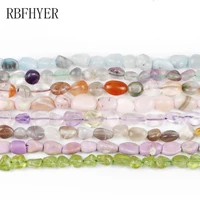 rbfhyer natural aquamarinacrystaltiger eye stoneunakite african stone quartzirregular gravel for jewelry making diy bracel