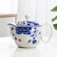 chinese blue and white porcelain tea potexquisite ceramic teapot kettlekung fu tea setporcelain teaware flower tea pot