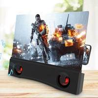 12inch 3d universal bluetooth speaker amplifier enlarged mobile phone screen magnifier hd video conference live broadcast stands