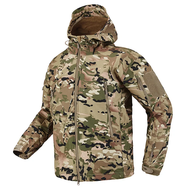 Shark Skin Soft Shell Tactical Military Jacket Men Fleece Waterproof Army Clothing Multicam Camouflage Windbreakers |