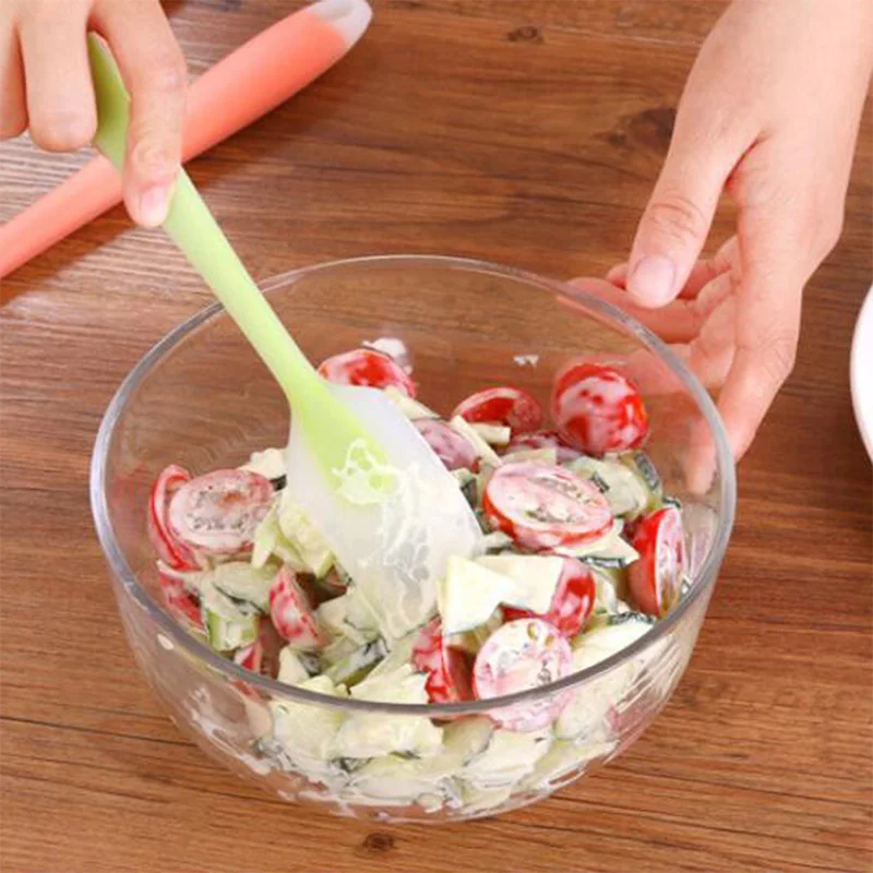 

Silicone Cream Baking Scraper Non Stick Butter Spatula Cutter Chocolate Smoother Heat Resistant Kitchen Pastry Tools Scraper