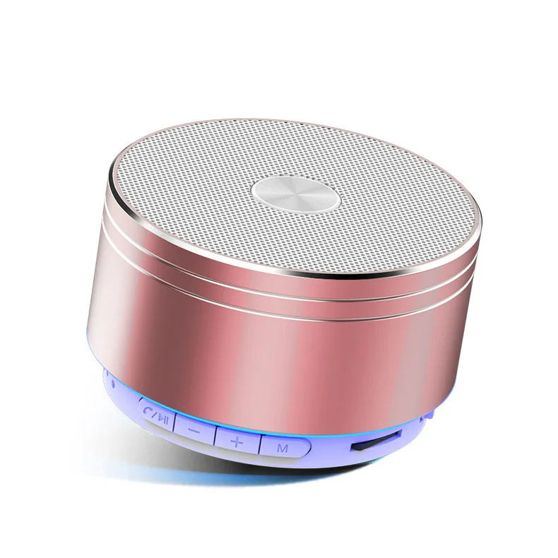 Pink Беспроводной Bluetooth динамик мобильный сверхвесовой сабвуфер мини маленький Звук большой объем компьютер автомобильный портативный советы Голосовая трансляция - Цвет: Pink