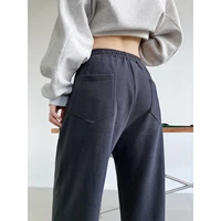 spring and autumn new drawstring ankle banded pants sweatpants straight pants korean casual loose track pants women